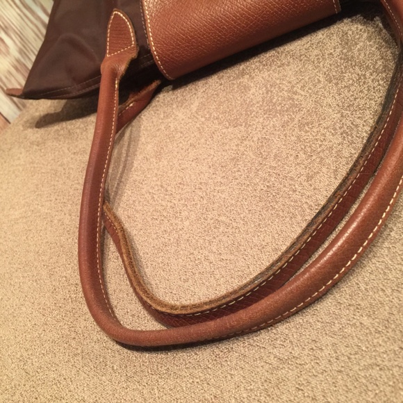 Longchamp Pliage Nylon Brown Shopping Tote Small - Picture 2 of 8